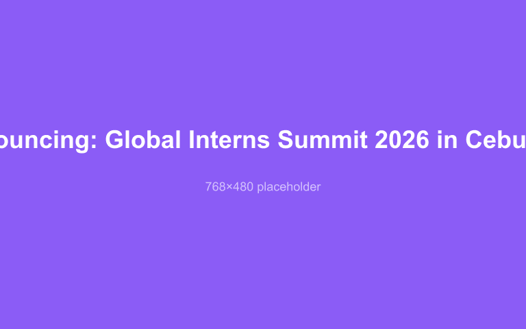 Announcing: Global Interns Summit 2026 in Cebu City featured image