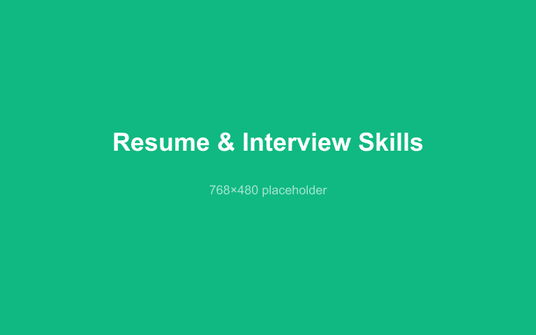 Resume & Interview Skills course thumbnail